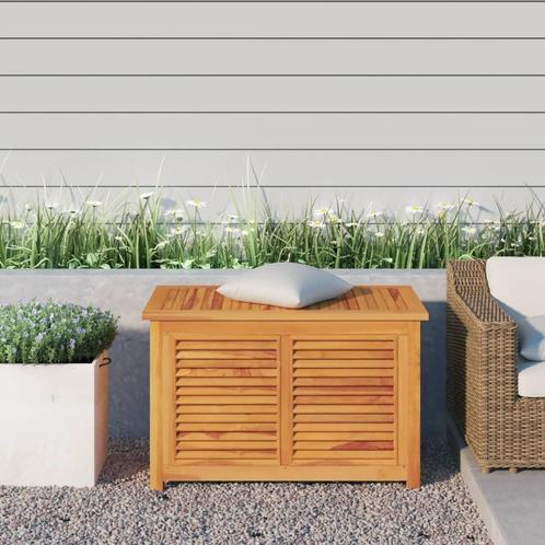 Tuinbox met zak 90x50x58 cm massief teakhout (Partytenten), Tuin en Terras, Tuinhuizen, Nieuw, Verzenden