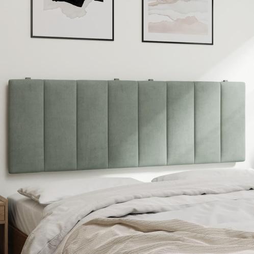 vidaXL Hoofdbordkussen 140 cm velvet lichtgrijs, Huis en Inrichting, Slaapkamer | Bedden, Grijs, Nieuw, Stof, Verzenden