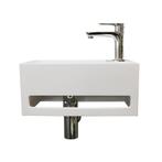 Fontein Boss & Wessing Solid Surface met Handdoekrek Mat Wit, Ophalen of Verzenden, Nieuw