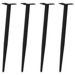 4x Salontafelpoten Conisch Staal Zwart | Tweedekansje, Huis en Inrichting, Tafels | Sidetables, 100 tot 150 cm, Nieuw, Ophalen of Verzenden