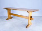bankje plantentafel bijzettafel vurenhout 120 cm 70s 80s, Huis en Inrichting, Ophalen, Gebruikt
