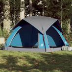 vidaXL Tent 4-persoons waterdicht blauw, Caravans en Kamperen, Tenten, Nieuw, Tot en met 2