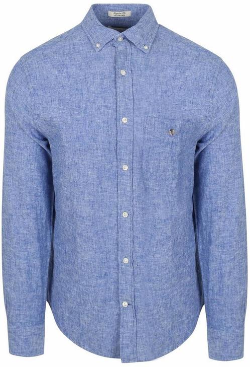 Gant Overhemd Linnen Blauw maat M Heren, Kleding | Heren, Overhemden, Blauw, Nieuw, Verzenden