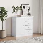 vidaXL Dressoir ALTA 77x35x73 cm massief grenenhout wit, Verzenden, Nieuw, 50 tot 100 cm, Grenenhout