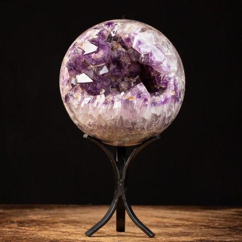 Geode Amethist Bol - First Choice Mineral - Hoogte: 170 mm -, Verzamelen, Mineralen en Fossielen