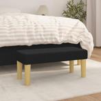 vidaXL Bankje 70x30x30 cm stof zwart, Huis en Inrichting, Verzenden, Nieuw, Stof, Minder dan 150 cm