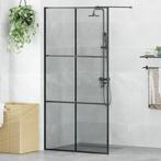 vidaXL Inloop Douche Wand Zwart 100 x 195 cm gehard glas, Verzenden, Nieuw