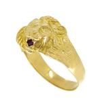 Ring Geel goud Granaat, Sieraden, Tassen en Uiterlijk, Antieke sieraden