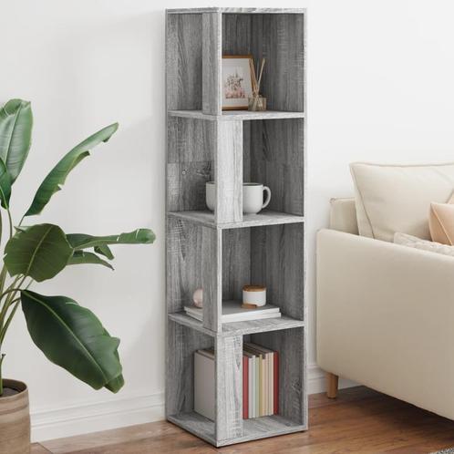 vidaXL Hoekkast 33x33x132 cm bewerkt hout grijs sonoma, Huis en Inrichting, Kasten | Overige, Nieuw, Verzenden