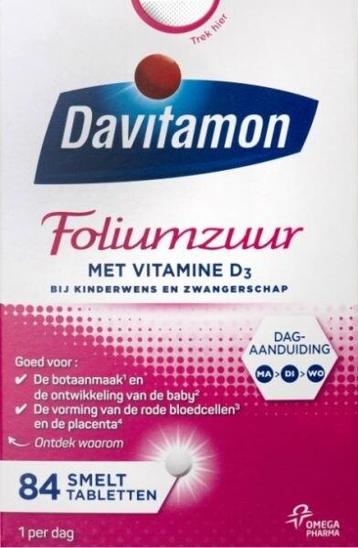 Davitamon Foliumzuur vitamine D - 84 smelttabletten beschikbaar voor biedingen