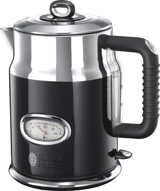 Russell Hobbs 21671-70 Retro Classic Noir Waterkoker - Zwart, Witgoed en Apparatuur, Overige Witgoed en Apparatuur, Zo goed als nieuw