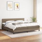 vidaXL Boxspring met matras stof taupe 200x200 cm, Verzenden, Overige maten, 200 cm, Stof