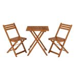 Inklapbare Balkonset / Tuinset Bala - 3-delig - Acaciahout -, Tuin en Terras, Tuinsets en Loungesets, Verzenden, Nieuw