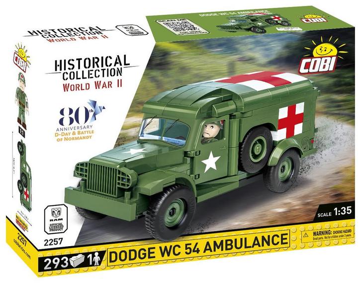 COBI WW2 2257 - Dodge WC54 Ambulance (Leger bouwsets), Kinderen en Baby's, Speelgoed | Bouwstenen, Nieuw, Verzenden