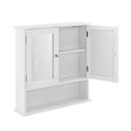 Badkamerkast met spiegel spiegelkast 58x56x13 cm wit