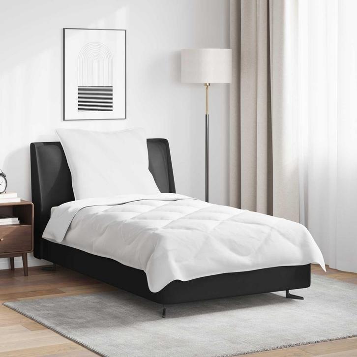 vidaXL Dekbed met kussen 2 pcs Wit Microvezel, Huis en Inrichting, Slaapkamer | Beddengoed, Wit, Nieuw, Verzenden