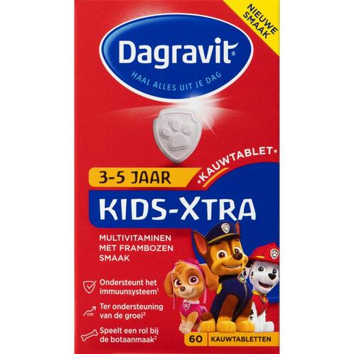 2x Dagravit Multivitamine Kids Xtra 3-5 jaar 60 kauwtablette, Diversen, Overige Diversen, Nieuw, Verzenden