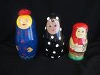 Russisch ambacht, handgemaakt. - Speelgoed Drie complete, Antiek en Kunst, Antiek | Speelgoed