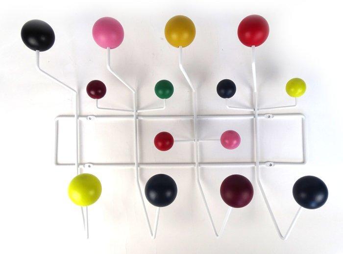 Kapstok - Kleurrijke wandgemonteerde kapstok met houten, Antiek en Kunst, Kunst | Designobjecten