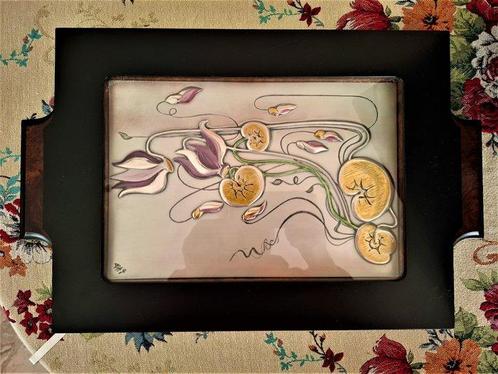 Dienblad - Vintage - Argento 925 - Hout, Antiek en Kunst, Antiek | Goud en Zilver