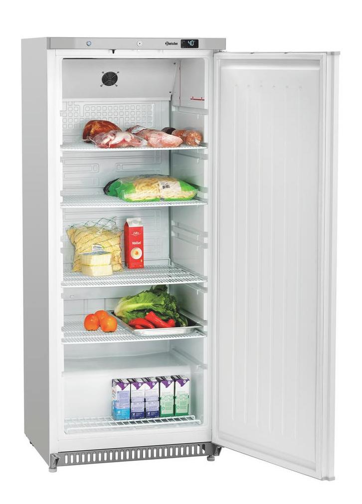 Bartscher Koelkast | 590L | Wit | 0°C/+8°C | Geforceerd | 77, Witgoed en Apparatuur, Koelkasten en IJskasten, Ophalen of Verzenden