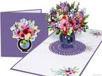 Papaver Bloemen Gemengd Boeket pop-up wenskaart, Verzenden, Nieuw