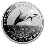 Bottlenose Dolphin 1 oz 2019 (RAM) (25.000 oplage), Zilver, Losse munt, Verzenden