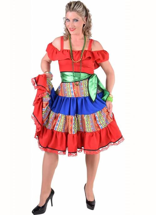 Mexicaanse Jurk Klassiek Rood, Kleding | Dames, Carnavalskleding en Feestkleding, Nieuw, Ophalen of Verzenden