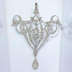 Broche Platina - 0.88ct. tw. Diamant (Natuurlijk) - Vintage