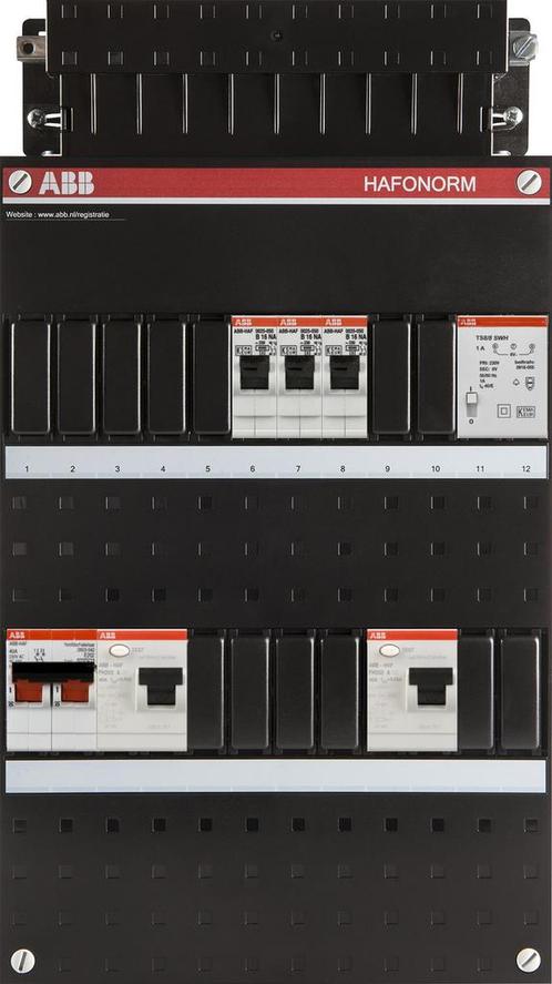 Groepenkast ABB Hafonorm | 3 Groepen 3 x Lichtgroepen +, Doe-het-zelf en Verbouw, Elektra en Kabels, Nieuw, Ophalen of Verzenden