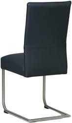 Leren eetkamerstoel sledepoot rond - Echt leer, Industrieel,, Huis en Inrichting, Stoelen, Overige kleuren, Nieuw, Leer, Ophalen of Verzenden