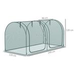 TRUUSK Mini Kas 2,49x1,2m Plantenbeschermingstent Met Deur V, Verzenden, Nieuw