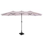 Parasol Iseo - 460x270cm – Premium Parasol - Beige | Incl., Verzenden, Nieuw