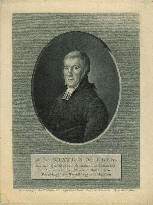 Portrait of Johan Wilhelm Statius Muller, Antiek en Kunst, Kunst | Etsen en Gravures