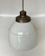 Plafondlamp - Brons /mat nikkel - Luxe Schoollamp, Antiek en Kunst, Antiek | Lampen