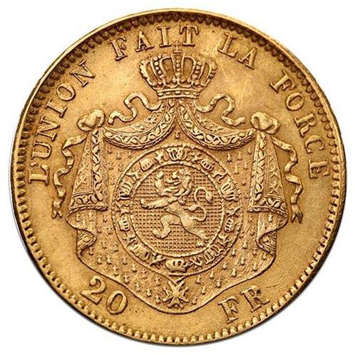 België. Belgium 20 Francs Leopold II Gold Coin (Random, Postzegels en Munten, Edelmetalen en Baren