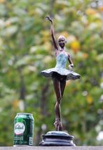 Beeld, ballerina - 44 cm - brons marmer, Antiek en Kunst