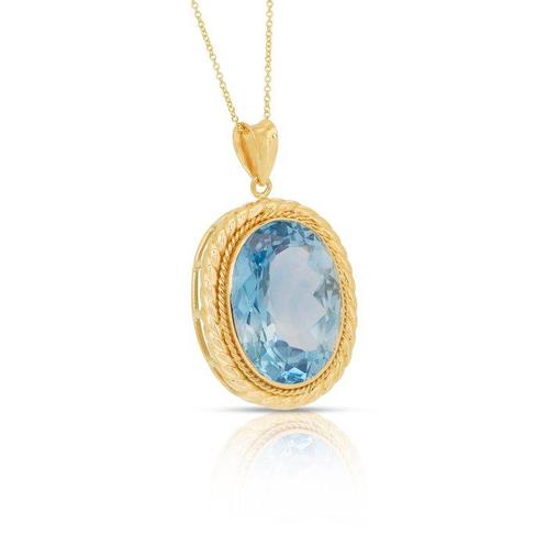 Ketting met hanger - 18 karaat Geel goud - 38.59ct. tw., Sieraden, Tassen en Uiterlijk, Antieke sieraden