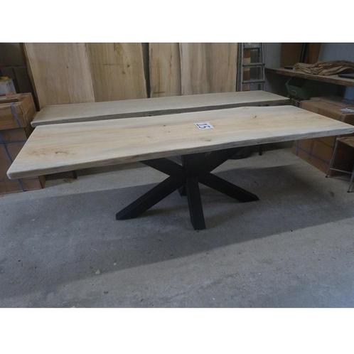 Eettafel Boomstamblad, Populieren, Complete tafel Vanaf €425, Huis en Inrichting, Tafels | Eettafels, 50 tot 100 cm, 200 cm of meer