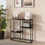 [en.casa] Console tafel Strömstad sidetable 80x80x26 cm zwar, Huis en Inrichting, Verzenden, Nieuw