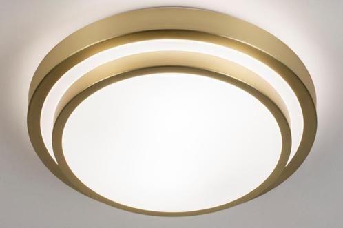 Rietveld Plafondlampen - Wit, Goud - Kunststof, Huis en Inrichting, Lampen | Plafondlampen, Verzenden