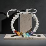 Armband Medusa Beads White, Verzenden, Nieuw, Leer, Met edelsteen