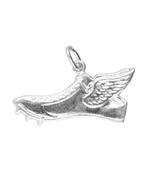 Zilveren Sportschoen met spikes ketting hanger, Verzenden, Nieuw