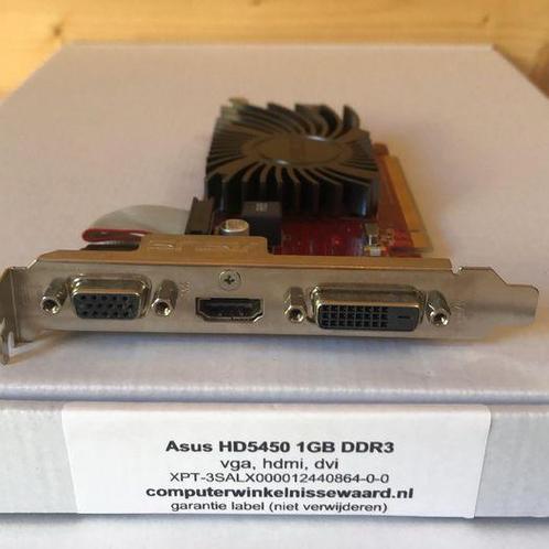 Opruiming Videokaart Asus HD5450 1GB DDR3 PCI-express, Computers en Software, Overige Computers en Software, Nieuw, Ophalen of Verzenden