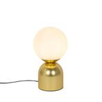 Hotel chique tafellamp goud met opaal glas - Pallon Trend, Huis en Inrichting, Lampen | Tafellampen, Nieuw, Overige materialen