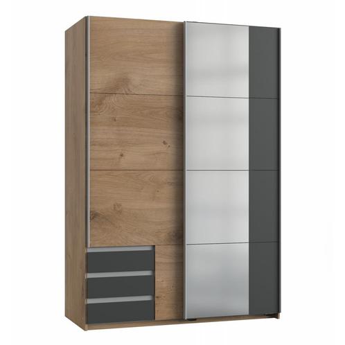 SALE: -17% Woonexpress Kledingkast Elsen - Naturel Eiken, Huis en Inrichting, Kasten | Kledingkasten, 50 tot 75 cm, Met deur(en)