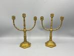 Kandelaar (2) - Messing - 2 Chanoeka-kandelaars