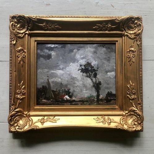 Herman Moerkerk (1879 –1949) - Stemmig landschap, Antiek en Kunst, Kunst | Schilderijen | Klassiek