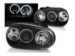 CCFL Angel Eyes koplampen Black geschikt voor VW Golf 4, Auto-onderdelen, Verlichting, Nieuw, Volkswagen, Verzenden