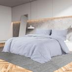 vidaXL Dekbedovertrekset lichtgewicht 155x220 cm microvezel, Verzenden, Nieuw, Grijs
